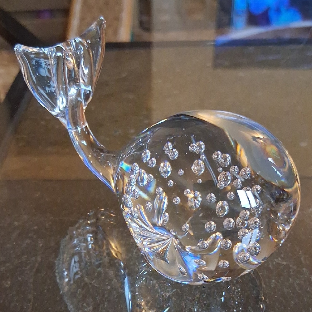 HAND BLOWN GLASS WHALE